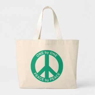 One by One Peace by Peace Jumbo Tote