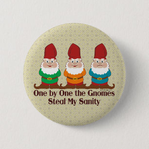 One By One The Gnomes 6 Cm Round Badge