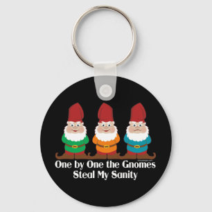 One By One The Gnomes Funny Key Ring