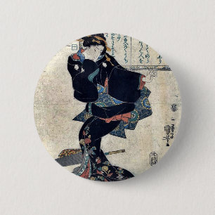 One by Utagawa, Kuniyoshi Ukiyoe 6 Cm Round Badge