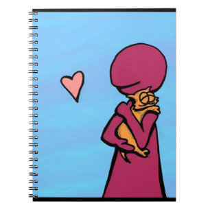 One Cat Loves Hugging Comic Spiral Notebook