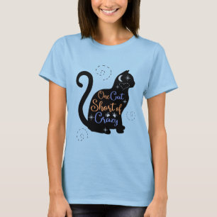 One Cat Short Crazy Cat Lady T-Shirt