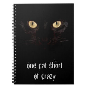 one cat short spiral notebook