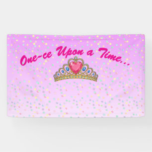 One-ce Upon a Time, Princess crown birthday Banner