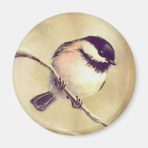 ONE CHICKADEES by SHARON SHARPE Magnet