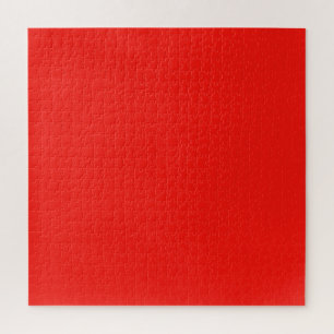one color red jigsaw puzzle