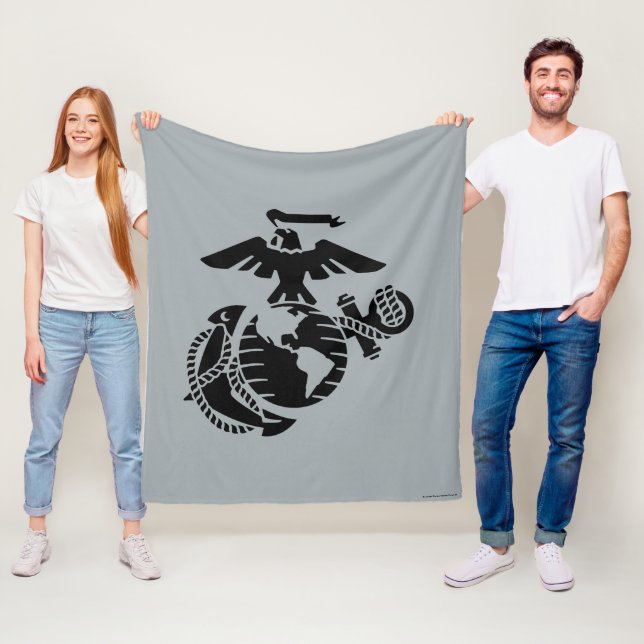 One-Colour EGA - Black Fleece Blanket (In Situ)