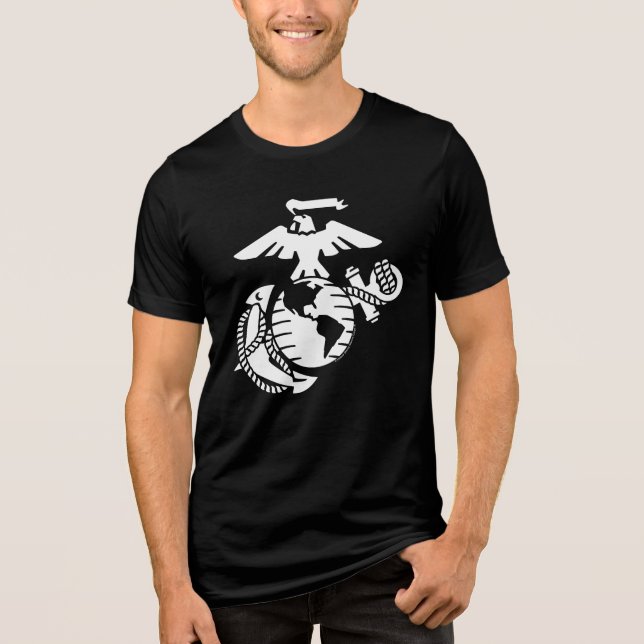 One-Colour EGA - White Tri-Blend Shirt (Front)