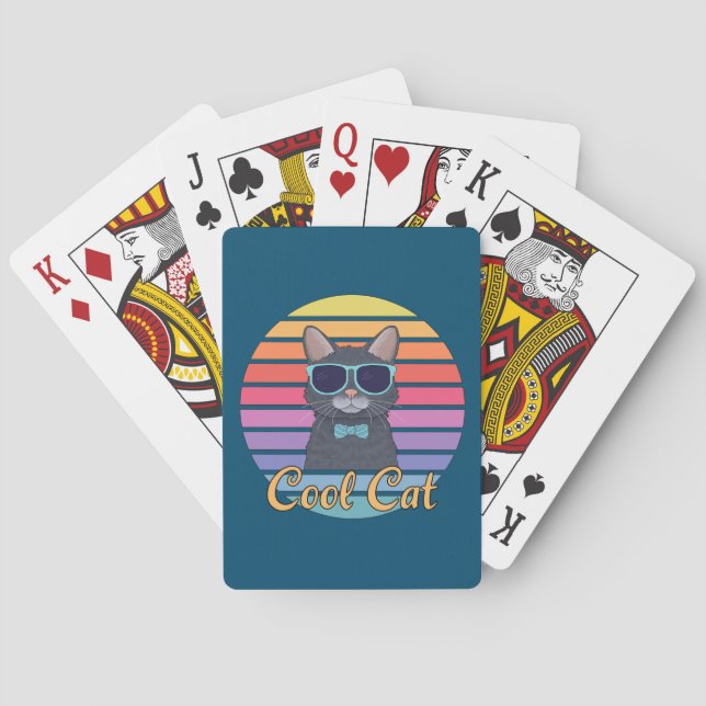 One Cool Cat Playing Cards (Back)