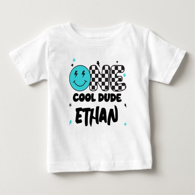 ONE Cool Dude 1st Birthday Shirt (Front)