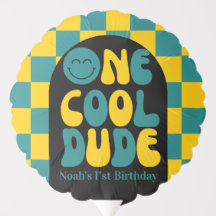 One Cool Dude Emoji 1st Birthday Decoration