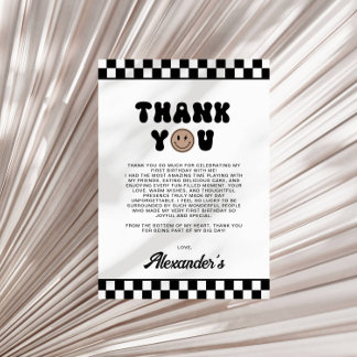 One Cool Dude First birthday Thank You Card