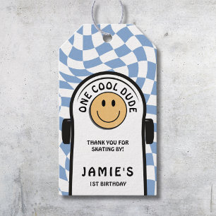 One Cool Dude Skateboard 1st Birthday THANK YOU Gift Tags