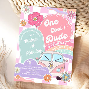 One Cool Dude Summer Party 1st Birthday Invitation