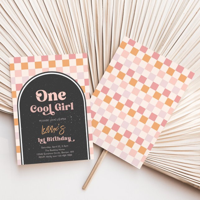 One Cool Girl First Birthday Invitation | Skater (Creator Uploaded)