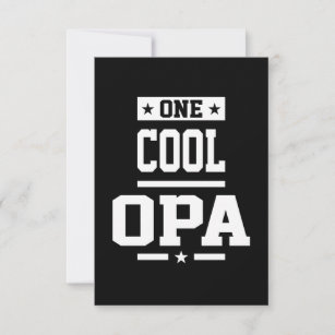 One Cool Opa T-shirt Gift RSVP Card