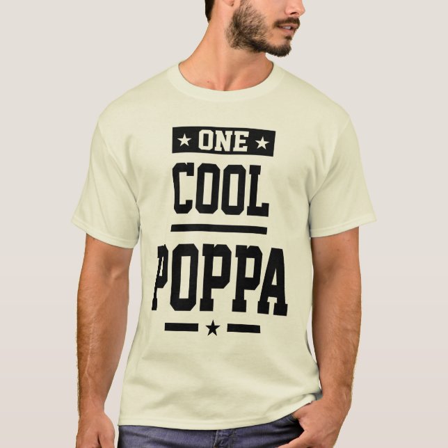 One Cool Poppa - Grandpa Gift T-Shirt (Front)