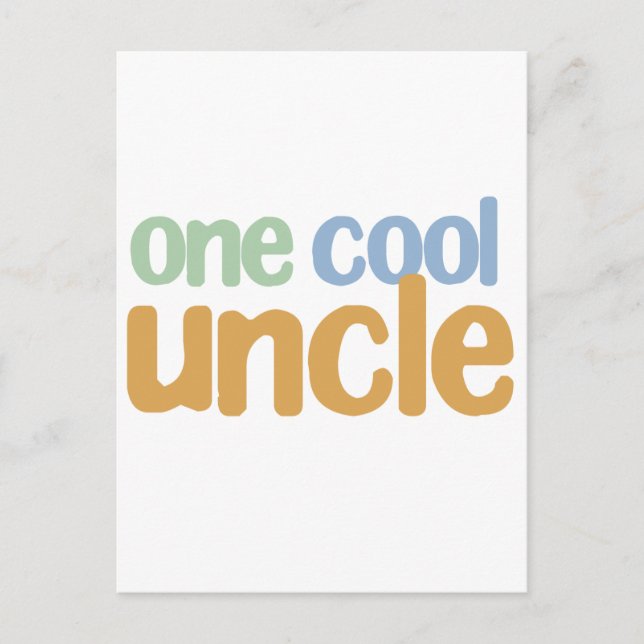 One Cool Uncle T-Shirt Postcard (Front)