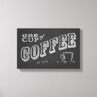 one cup of coffee CHALK ART