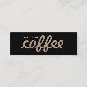 one cup of coffee punch card