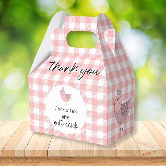 One Cute Chick 1st Birthday Favour Box (Creator Uploaded)