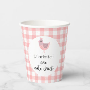 One Cute Chick 1st Birthday Paper Cups