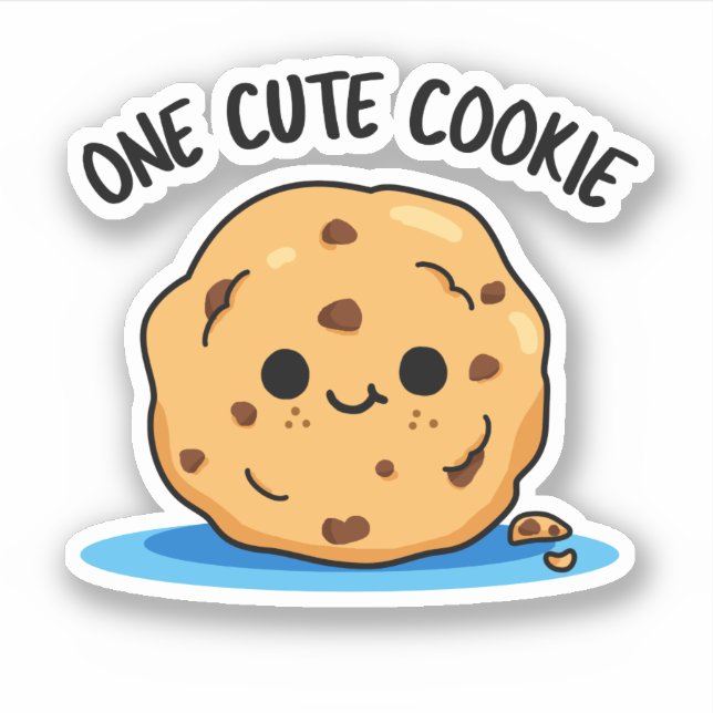 One Cute Cookie Funny Food Pun  (Front)