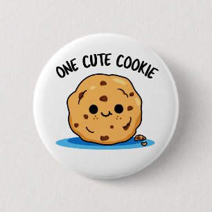 One Cute Cookie Funny Food Pun  6 Cm Round Badge