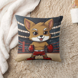 One Cute Kawaii Cayote Boxer  Cushion