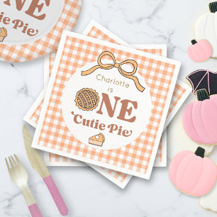 One Cutie Pie 1st Birthday Napkin