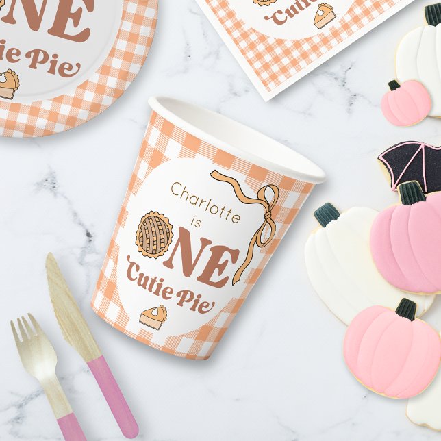 One Cutie Pie 1st Birthday Paper Cups (Creator Uploaded)