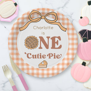 One Cutie Pie 1st Birthday Paper Plate