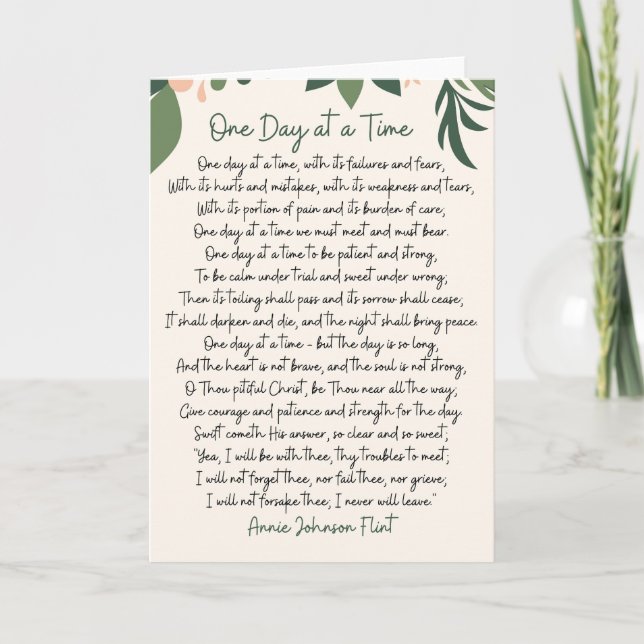 One Day At A Time Annie Johnson Flint Card (Front)