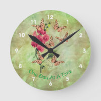 One Day At A Time Butterflies Sweet Pea Flower  