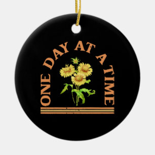 One Day At A Time Ceramic Tree Decoration