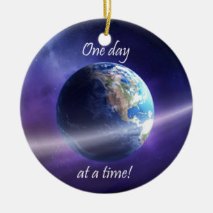 One Day At a Time Ceramic Tree Decoration