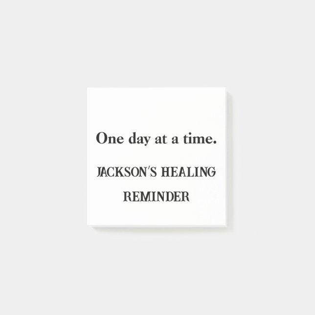 One Day at a Time – Custom Healing Sticky Note (Front)