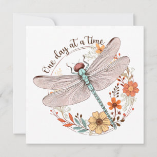 One Day at a Time Dragonfly Sublimation Holiday Card