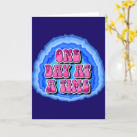 One Day At A Time Geode 12 Step AA Recovery Slogan