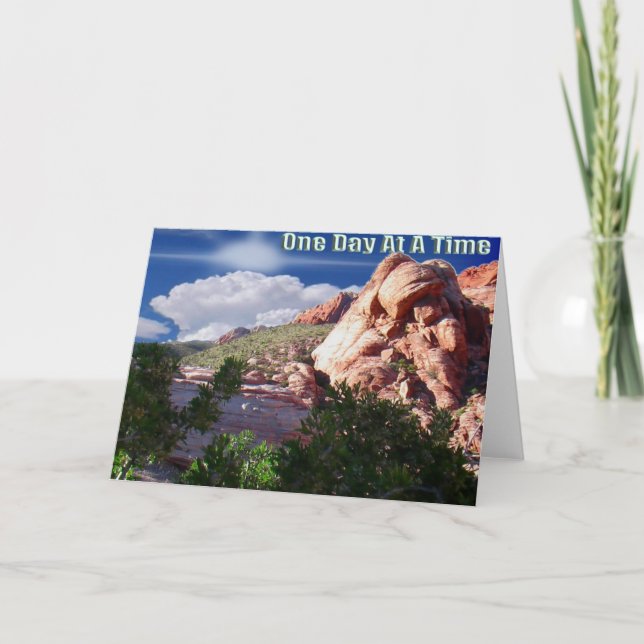 One day at a time greeting card (Front)