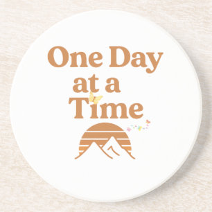 One Day at a Time Sandstone Coaster