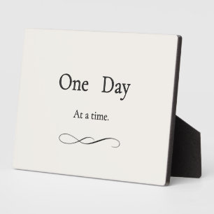 One Day at a Time — Soft Encouragement Plaque