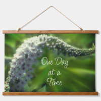 One Day At A Time White Wildflower Inspirational