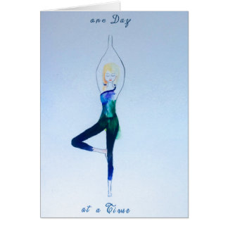 One Day at a Time Yoga Watercolor