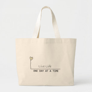 one day at at time large tote bag
