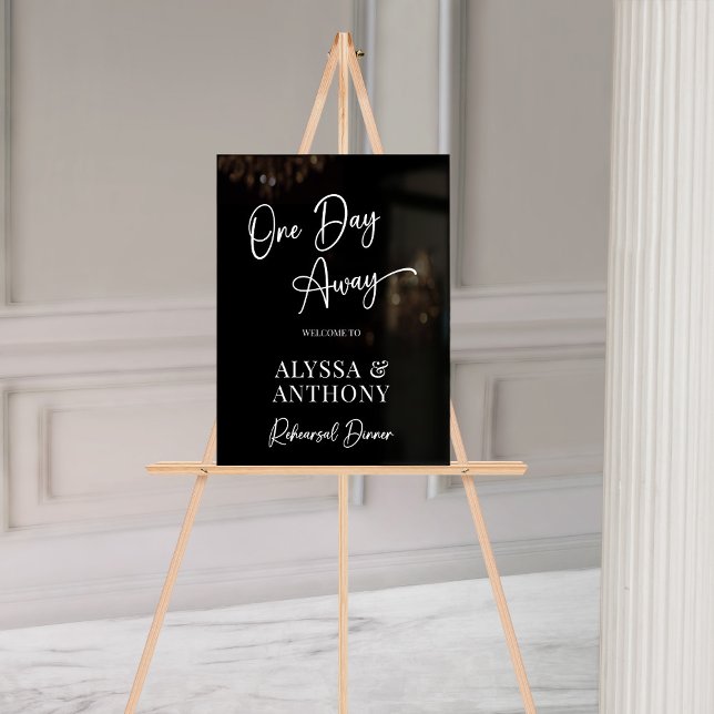 One Day Away Black Welcome Sign (Creator Uploaded)