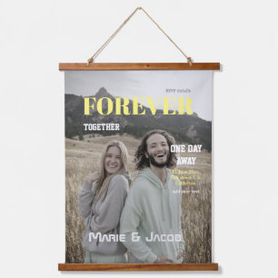 one day away dinner couple magazine photo yellow w hanging tapestry