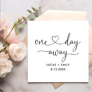 One Day Away Wedding Rehearsal Dinner Napkins