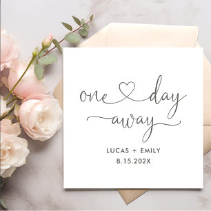 One Day Away Wedding Rehearsal Dinner Napkins