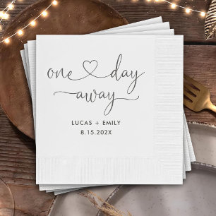 One Day Away Wedding Rehearsal Dinner Napkins